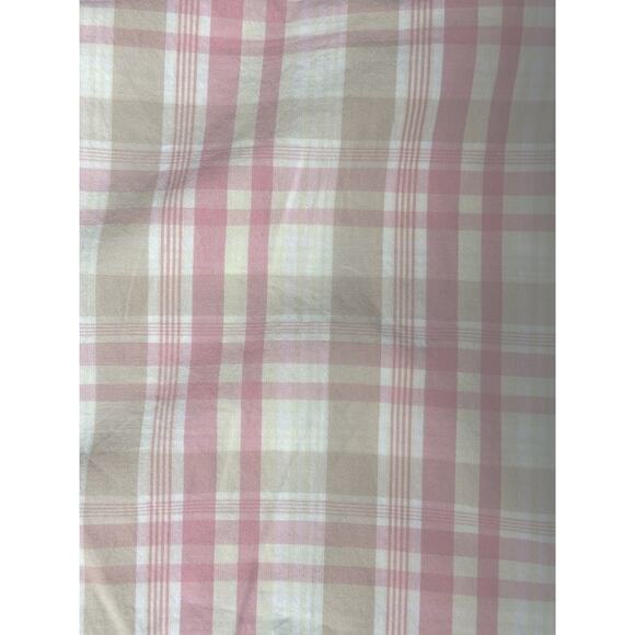 Women's Short Vanheusen Women’s Plaid Bermuda Shorts Pink Tan Cream Size 12 New - Picture 4 of 16